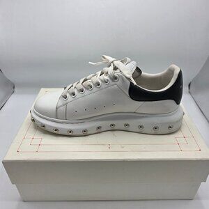 Alexander McQueen Oversized Sneakers White Leather Studs Size EU 43+ US 10/10.5